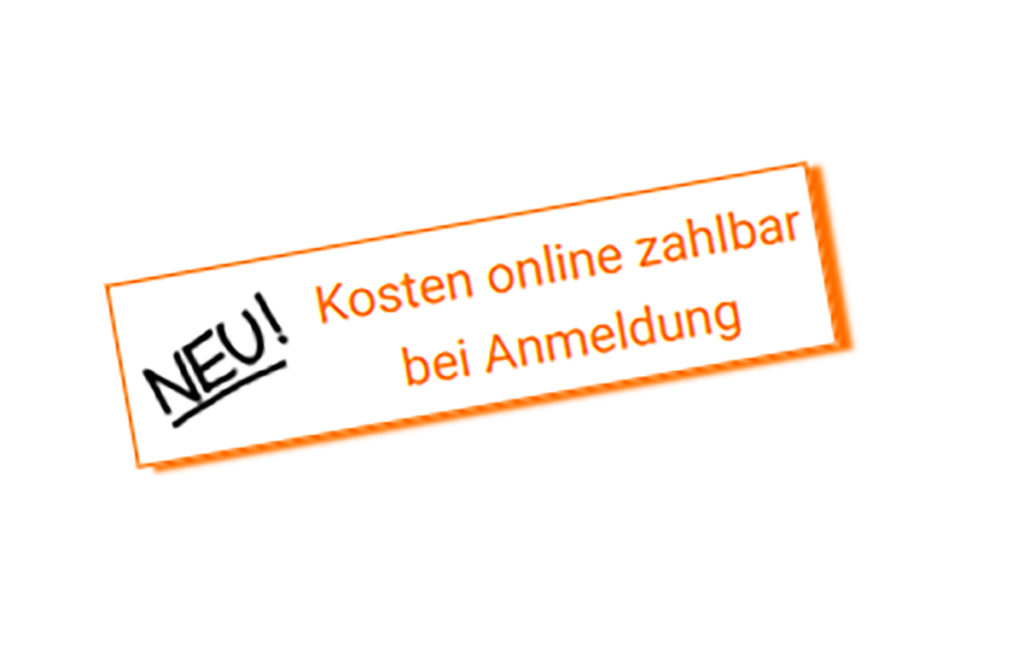 Neu: Online-Zahlung möglich
