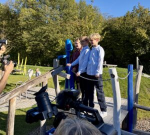 Das Kinderdreigestirn auf dem Wassererlebnisplatz